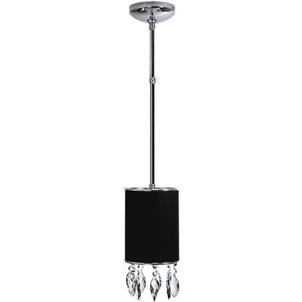 Marquis Lighting Polished Chrome Finished Pendants with Black Linen Shades