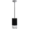 Image 1 : Marquis Lighting Polished Chrome Finished Pendants with Black Linen Shades