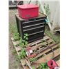 Image 1 : Black Toolbox, Red Parts Washer & Hand-Crank Fuel Pump