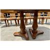 Image 9 : SOLID WOOD TABLE WITH TWO LEAVES AND VINTAGE CANE BACK CHAIRS