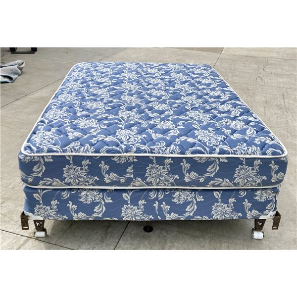 QUEEN BED WITH BOX SPRING AND FRAME
