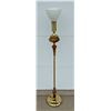 Image 1 : VINTAGE WOOD AND BRASS FLOOR LAMP - WORKS