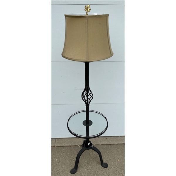 METAL AND GLASS FLOOR LAMP - WORKS