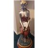 Image 1 : Beautiful Metal Statue of Woman (30"H x 13"W at Base)