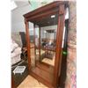 Image 2 : Large Glass Mirrored Mahogany Curio Cabinet Vintage