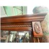 Image 3 : Large Glass Mirrored Mahogany Curio Cabinet Vintage