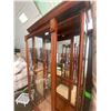 Image 4 : Large Glass Mirrored Mahogany Curio Cabinet Vintage