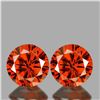 Image 1 : Natural AAA Vivid Orange Zircon Pair{Flawless-VVS1}