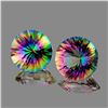 Image 1 : Natural Rainbow Mystic Quartz Pair {Flawless-VVS1}