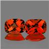Image 1 : Natural Reddish Orange Andesine Pair [Flawless-VVS]