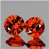 Image 1 : Natural Mandarin Orange Spessartite Garnet Pair{Flawless-VVS1}