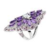 Image 1 : Natural Aquamarine Amethyst Ring