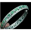 Image 1 : Natural Unheated Emerald &  Sapphire Bangle