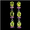 Image 1 : Natural Unheated Peridot Rhodolite Garnet Earrings