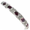 Image 1 : Natural Unheated Oval Rhodolite Garnet Bangle