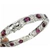 Image 2 : Natural Unheated Oval Rhodolite Garnet Bangle