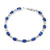 Image 1 : Natural Cornflower Blue Kyanite Aquamarine Bracelet