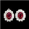 Image 1 : Natural  Red Ruby Earrings