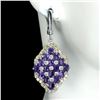 Image 1 : Natural Amethyst & Sapphire Earrings