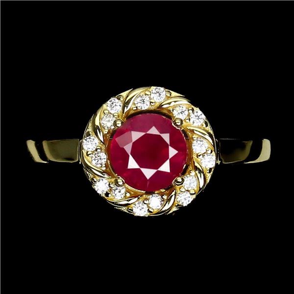 Natural Pigeon Blood Red Ruby Ring