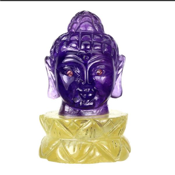 Natural Amethyst Handcarved Buddha 162 Carats