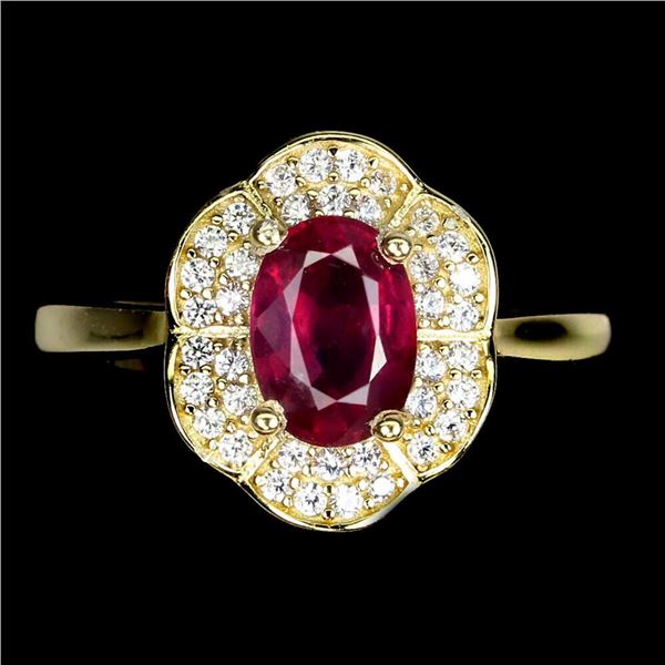 Natural Pigeon Blood Red Ruby Ring