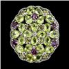 Image 1 : Natural Peridot Rhodolite Garnet Sapphire Ring