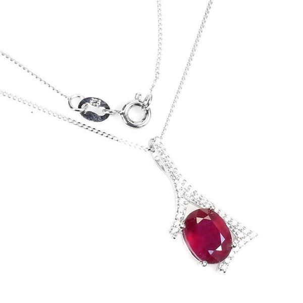 Natural Pigeon Blood Red Ruby Necklace