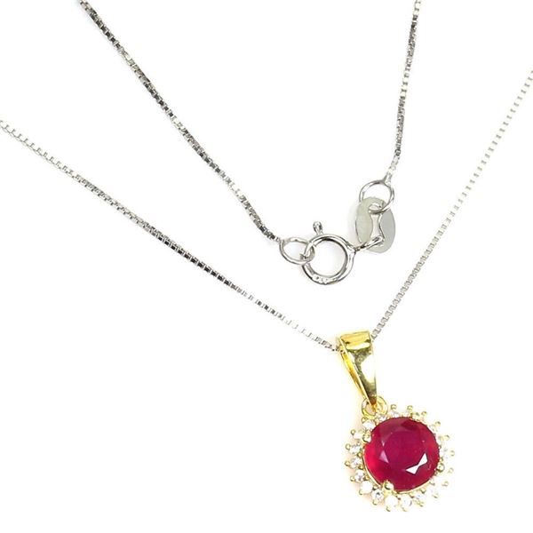 Natural Pigeon Blood Red Ruby Necklace