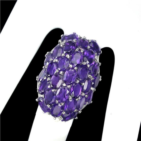 Natural Unheated Amethyst  Ring