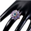 Image 3 : Natural Swiss Blue Topaz Tanzanite Ring