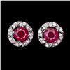 Image 1 : Natural Pigeon Blood Red Ruby Earrings