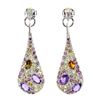 Image 1 : Natural Amethyst  Citrine & Sapphire Earring