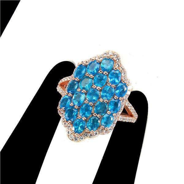 Natural Paraiba Blue Apatite Ring