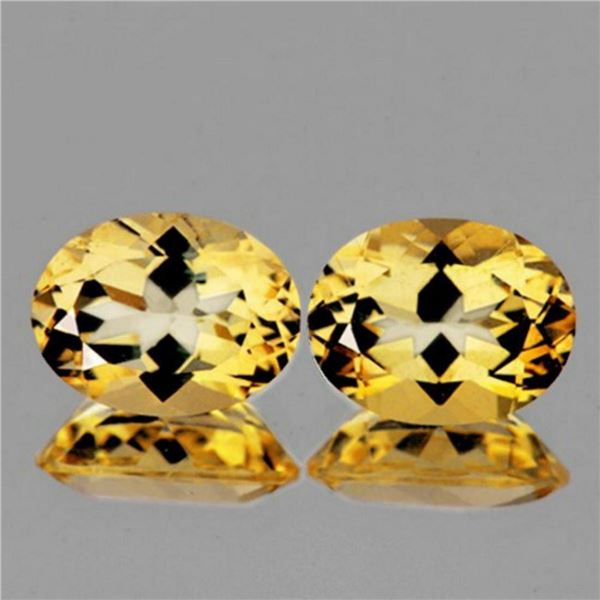 NATURAL GOLDEN YELLOW CITRINE Pair 16x12 MM - FL