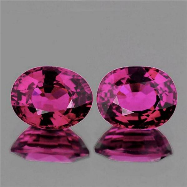 Natural AAA Raspberry Pink Rhodolite Garnet Pair - FL