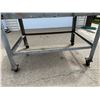 Image 4 : METAL AND WOOD WORKBENCH ON CASTORS