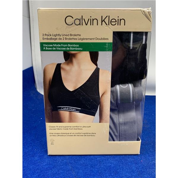 Calvin Klein 2pk Lightly Lined Bralette (L)