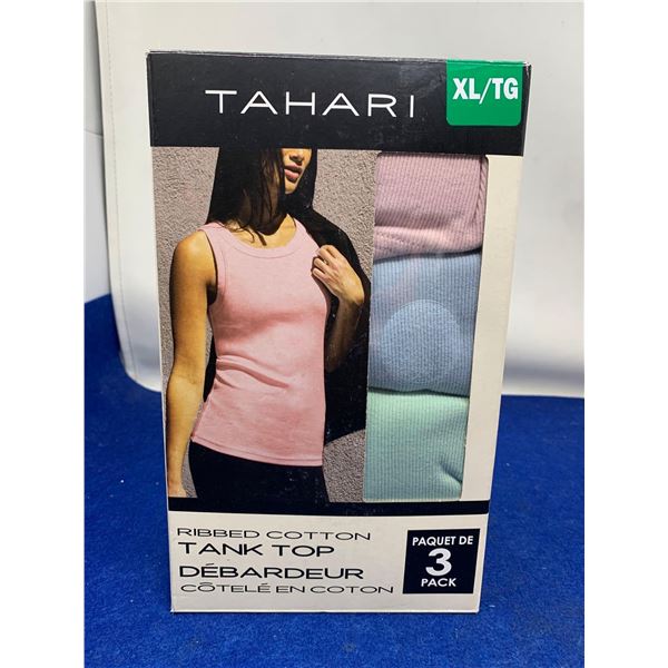 Tahari Ribbed Cotton Tank Top 3pk (XL)