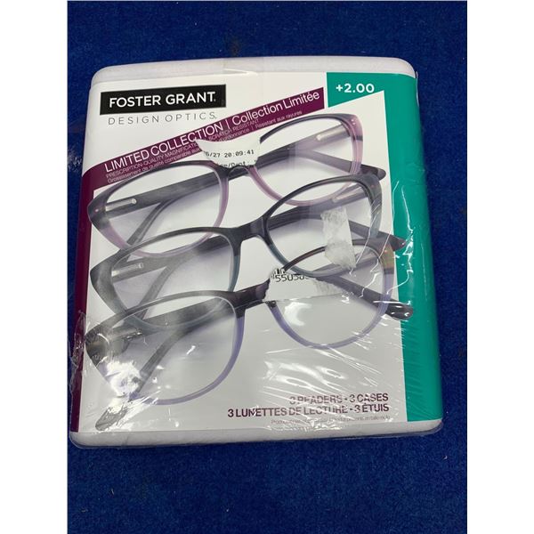 Foster Grant Limited Collection Readers Glasses 3pk (2.00)