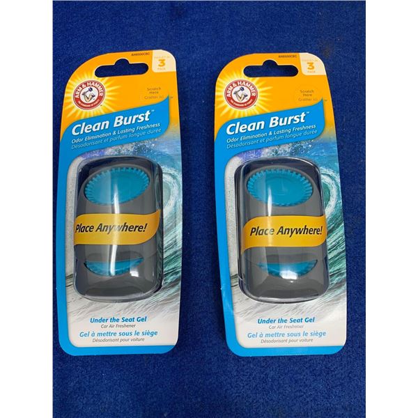 Arm & Hammer Clean Burst Under the Seat Gel Car Fresheners (2ct)