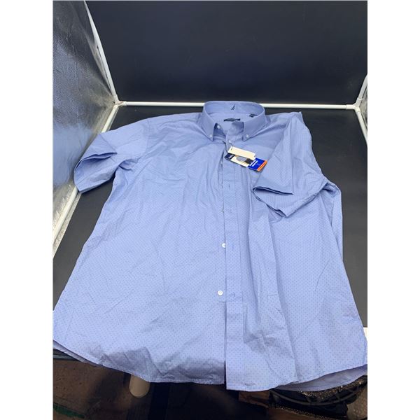 Nautical Button Up Top (XXL) Short Sleeve