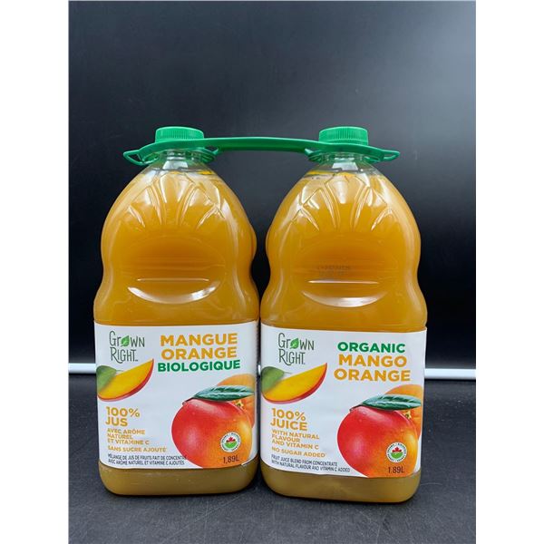 Grown Right Organic Mango Orange Juice (2 x 1.89L)