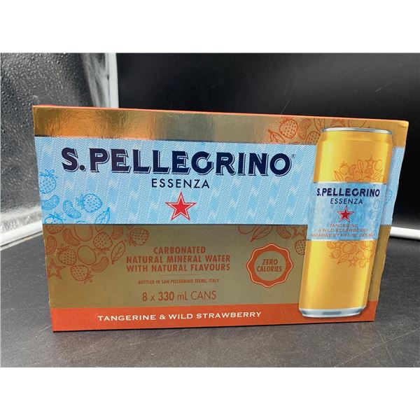 S. Pellegrino Tangerine & Wild Strawberry Carbonated Natural Mineral Water (8 x 330ml)