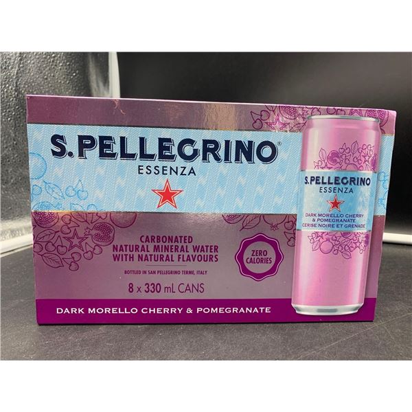 S. Pellegrino Dark Morello Cherry & Pomegranate Carbonated Natural Mineral Water (8 x 330ml)