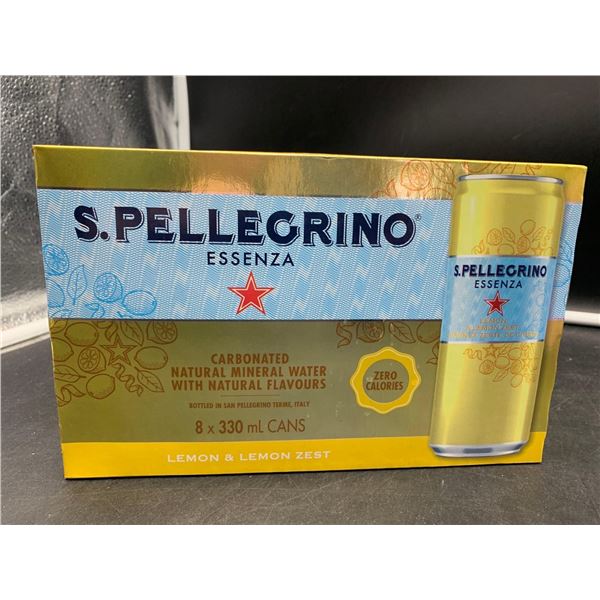 S. Pellegrino Lemon & Lemon Zest Carbonated Natural Mineral Water (8 x 330ml)