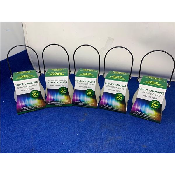 Lot of 5 Color Changing Citronella Candles