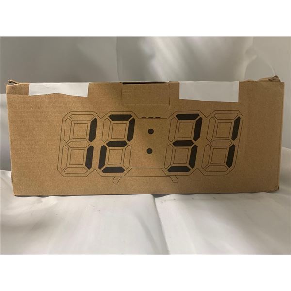 Digital Clock with Date- White