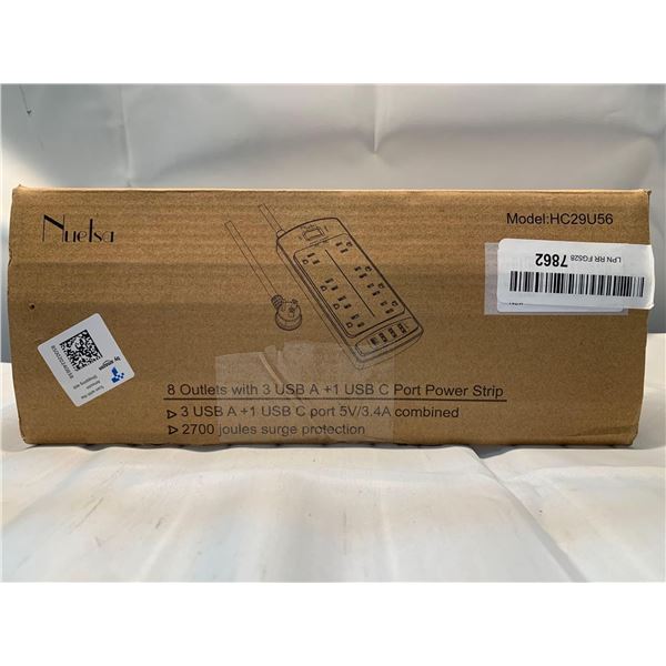 8 Outlets with 3 USB + 1 USB-C Port Power Bar