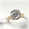 Image 2 : 10K Yellow Gold White Moissanite Test Like Diamond Looks Better(2ct) Ring (~Size 5.5) (~weight 1.9g)